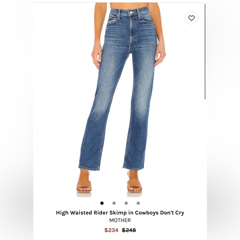 Mother High Waisted Rider Skimp in Cowboys Don’t Cry